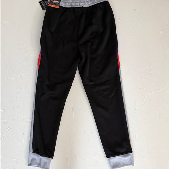NWT XL(14/16) AND1 Big Boys Front Court Jogger Pants Heather Grey/Black Tapered - Picture 4 of 4